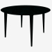 3d model Dining table round (black stained ash D120) - preview