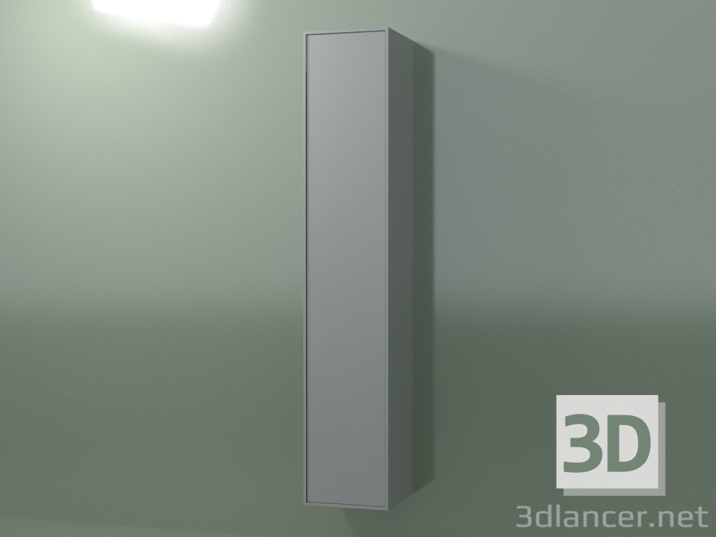 3d model Wall cabinet with 1 door (8BUBFDD01, 8BUBFDS01, Silver Gray C35, L 36, P 36, H 192 cm) - preview