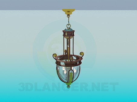 3d модель Люстра со стеклянным куполом – превью