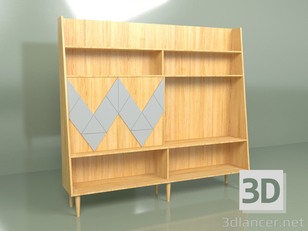 3d model Wall Woo Wall (light gray) - preview