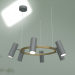 3d model Suspended LED chandelier Spacer 90103-6 (matte gray-gold) - preview