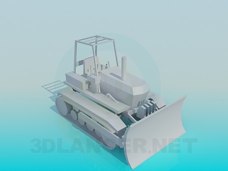 modèle 3D Chasse-neige tracteur - preview