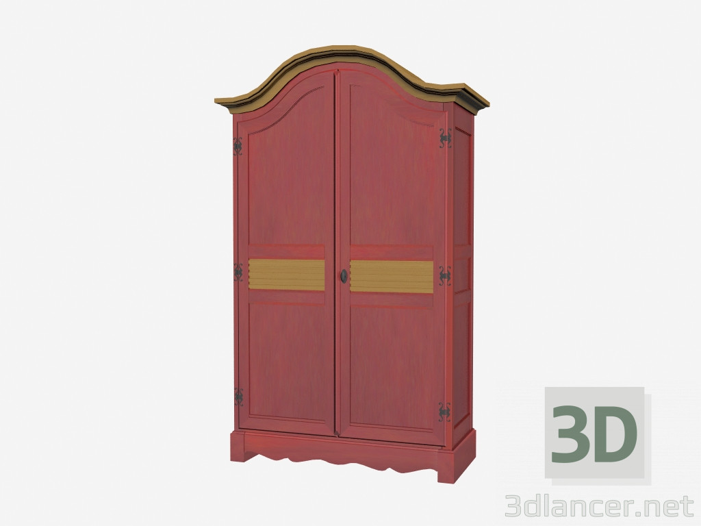 3 डी मॉडल दो दरवाजे अलमारी YR200 - पूर्वावलोकन