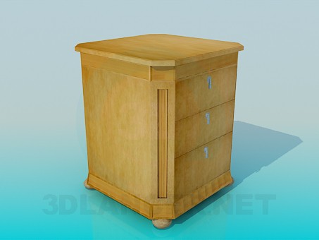 3d модель Тумба з ящиками – превью