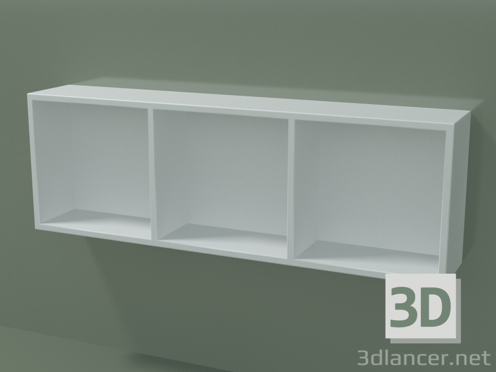 modello 3D Scatola aperta (90U30004, Glacier White C01, L 72, P 12, H 24 cm) - anteprima