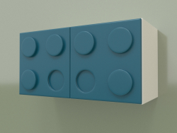 Children's horizontal wall shelf (Turquoise)