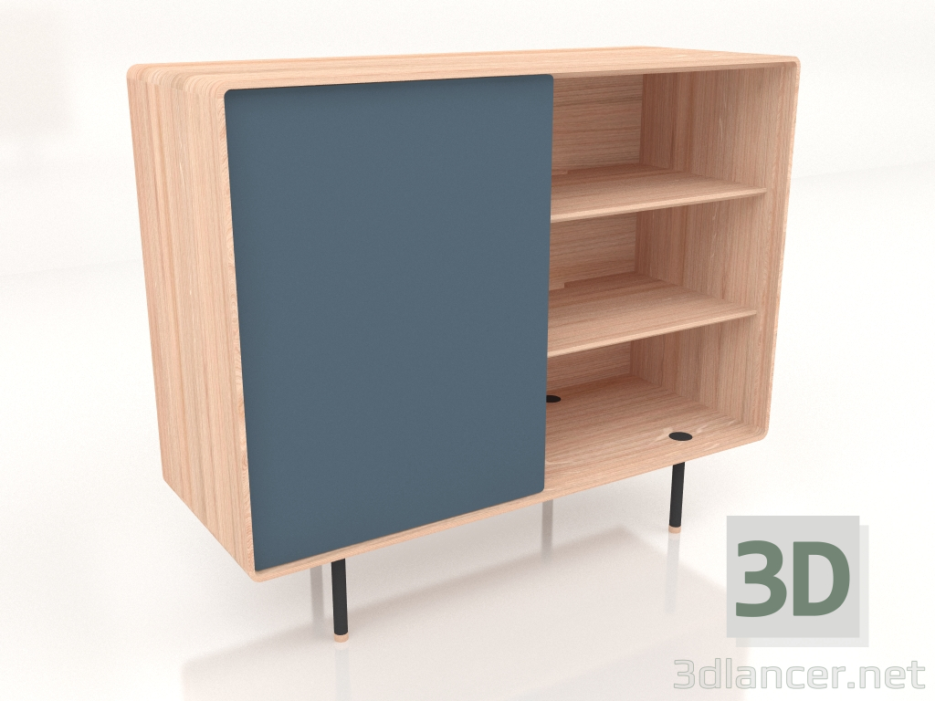 3D modeli Kapılı çekmeceli dolap Fina 118 (Dumanlı mavi) - önizleme