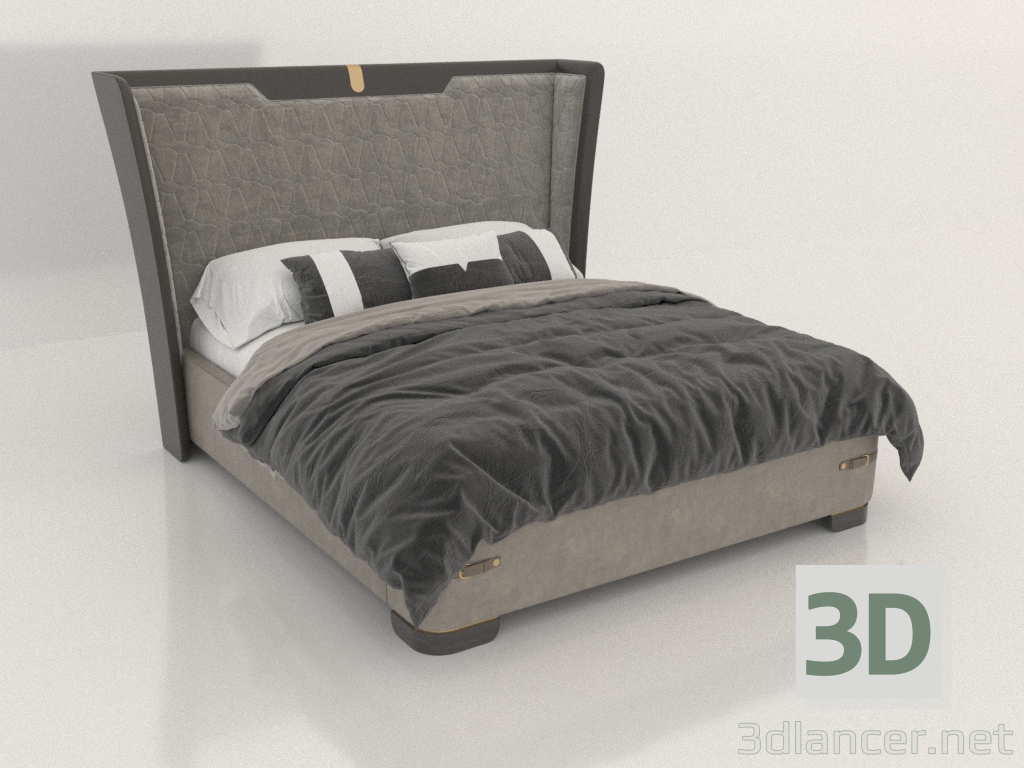 3 डी मॉडल डबल बेड (9002-113) - पूर्वावलोकन