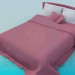 3d модель Двухспальная кровать – превью