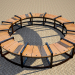 3d model Round bench - preview