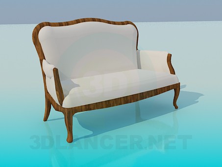 3d модель Скамья-диван – превью