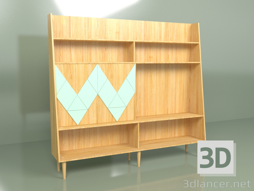 modello 3D Wall Woo Wall (onda del mare) - anteprima