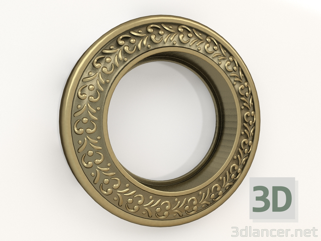 3D Modell Rahmen Antik Runda für 1 Pfosten (bronze) - Vorschau