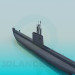 3d model Submarino - vista previa