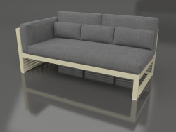 Modulares Sofa, Abschnitt 1 links, hohe Rückenlehne (Gold)