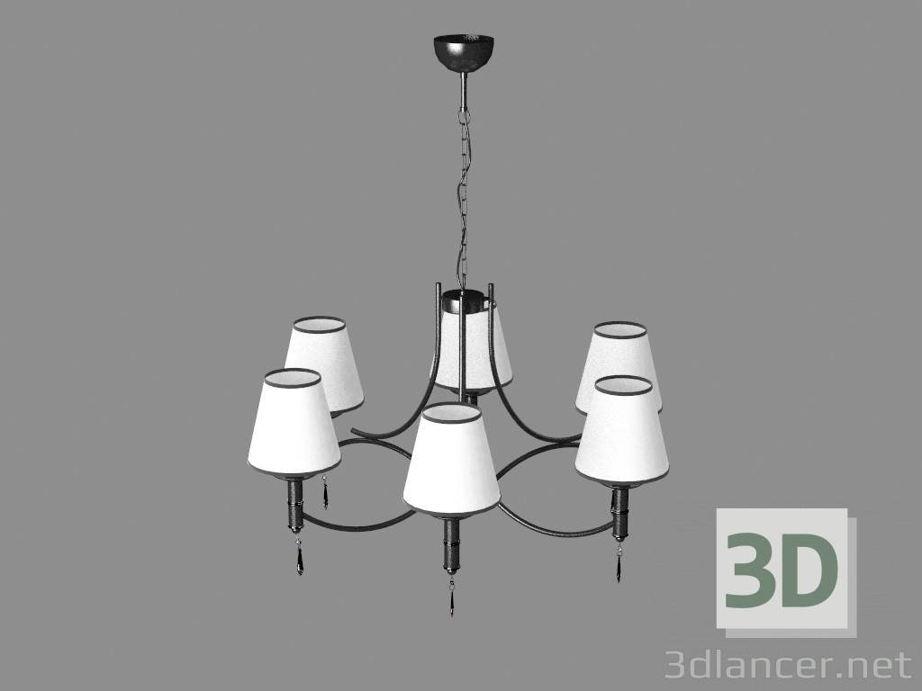 modèle 3D Lustre noir Abil 22966 - preview