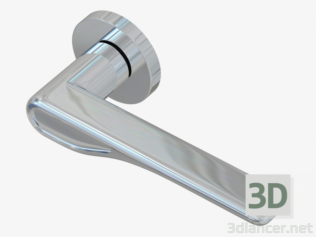 modèle 3D Poignée de porte Wave (chrome brillant) - preview