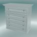 3d model Chest of drawers on the base (White) - preview