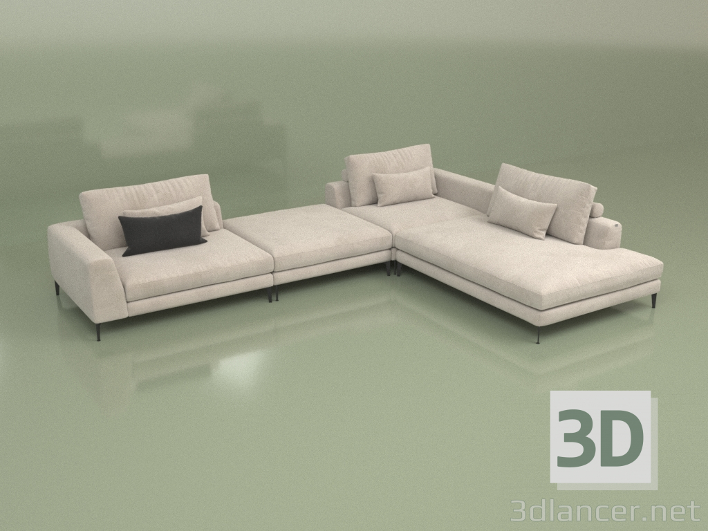 3D Modell Sofa Platz Air Big - Vorschau