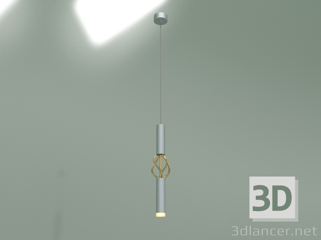 Modelo 3d Lâmpada LED pendente Lance 50191-1 LED (prata fosco-ouro fosco) - preview