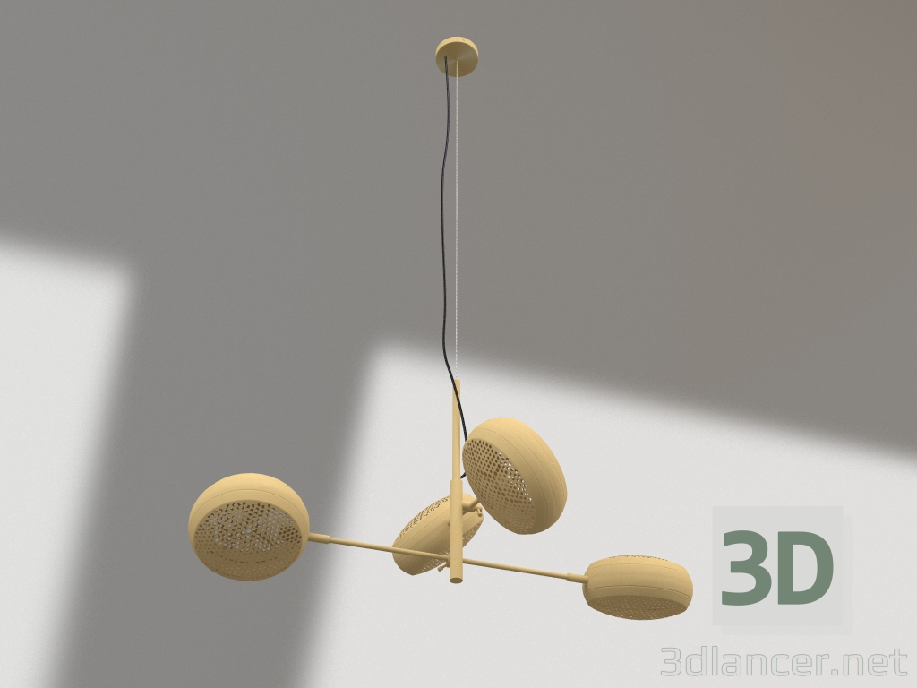 modello 3D Lampada a sospensione Gringo Multi (Ottone) - anteprima