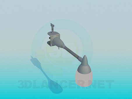 modello 3D Una lampada con morsetto - anteprima