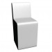 3D Modell Rückenlehne Stuhl weiß - Vorschau