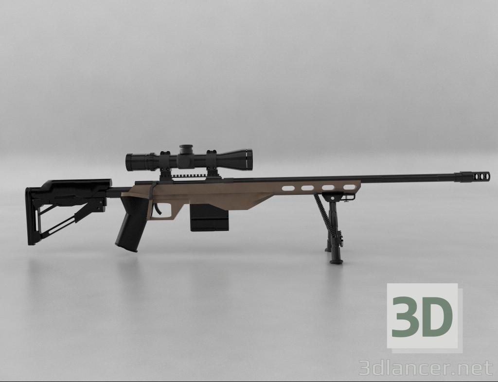 3D modeli tüfek - önizleme