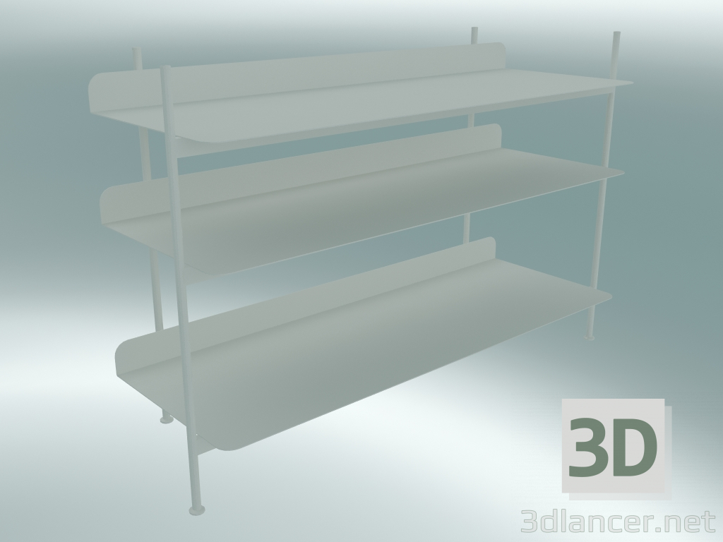 3D modeli Raf sistemi Derleme (Yapılandırma 2, Beyaz) - önizleme