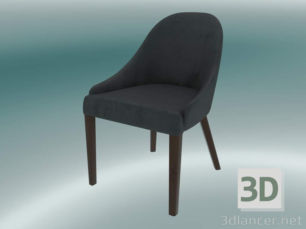 3D modeli Edgar Yarım Sandalye (Koyu Gri) - önizleme