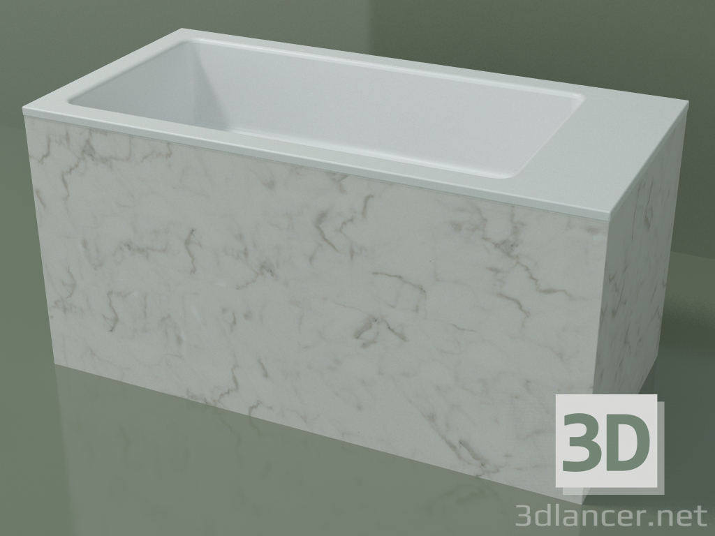 modello 3D Lavabo da appoggio (01R142102, Carrara M01, L 72, P 36, H 36 cm) - anteprima