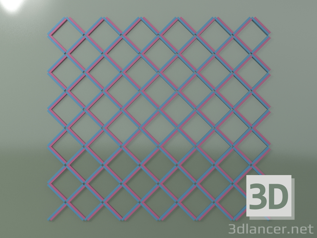 3D modeli Ahşap panel 3 - önizleme