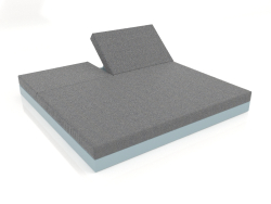Bed with back 200 (Blue gray)