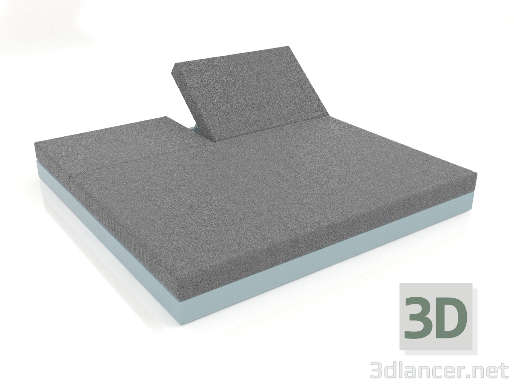 3D Modell Bett mit Rückenlehne 200 (Blaugrau) - Vorschau