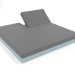 3d модель Кровать со спинкой 200 (Blue grey) – превью