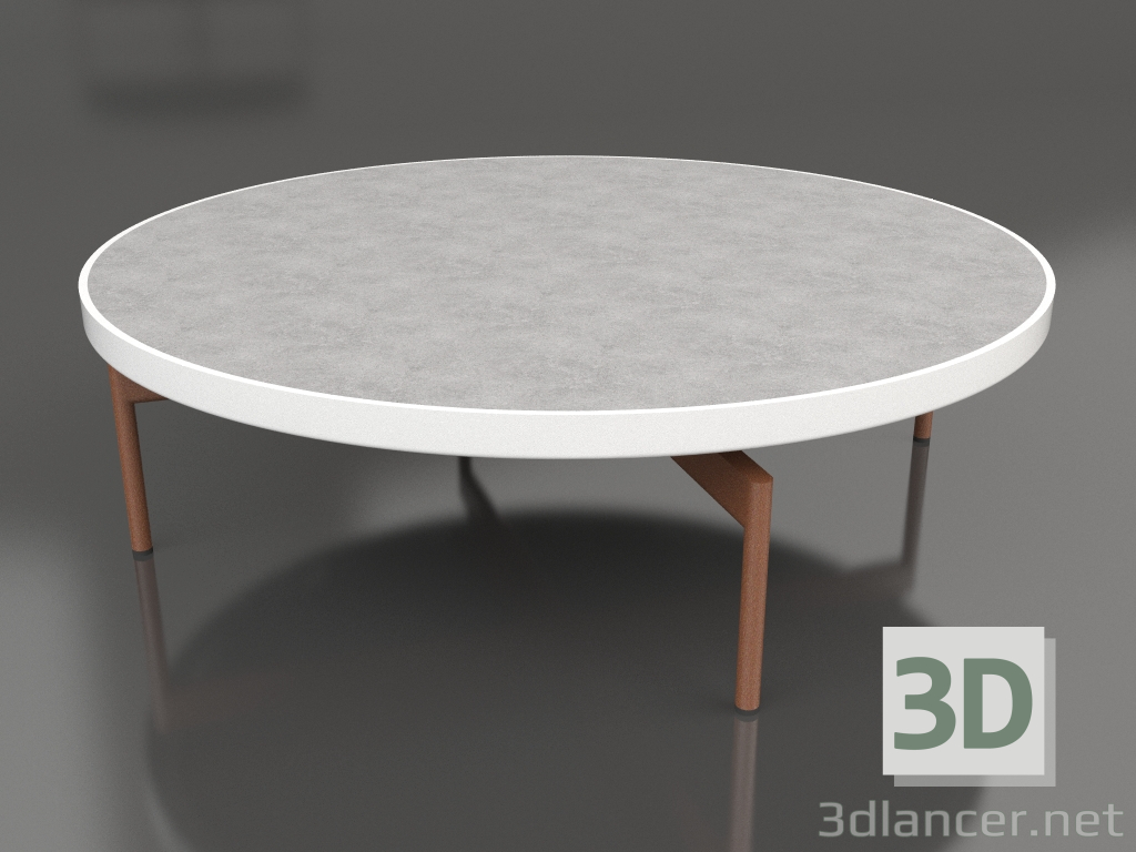 3D Modell Runder Couchtisch Ø120 (Weiß, DEKTON Kreta) - Vorschau