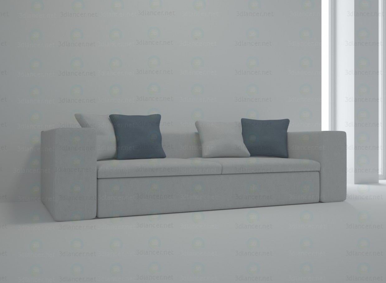 3D modeli springfield sofa - önizleme