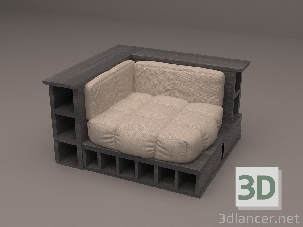 3 डी फर्नीचर सेट मॉडल खरीद - रेंडर