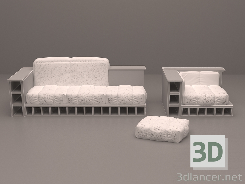 3D Mobilya set modeli satın - render