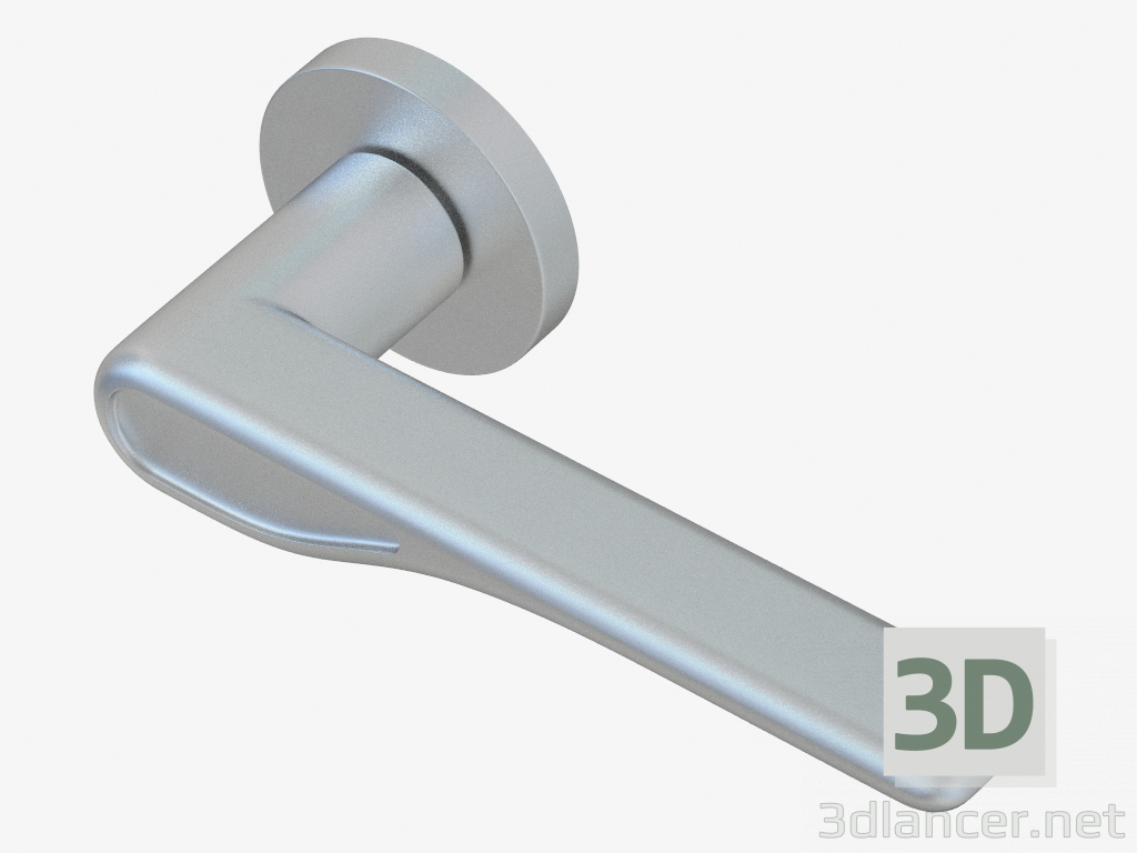 modello 3D Maniglia per porta Wave (Opaco cromato) - anteprima