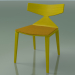 modèle 3D Chaise 3714 (4 pieds en bois, avec un oreiller sur le siège, jaune) - preview