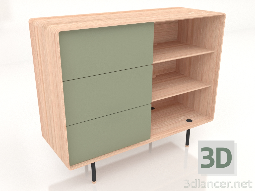 3d model Chest of drawers Fina 118 (Olive) - preview