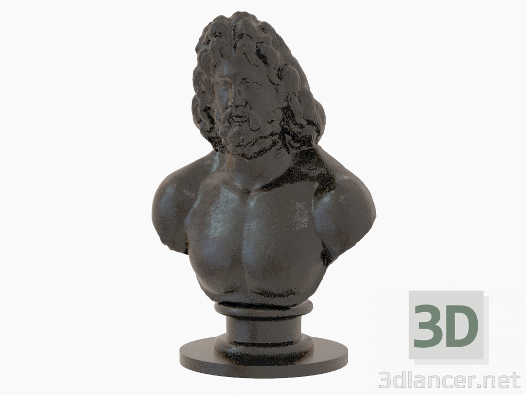 modèle 3D Buste de bronze Zeus - preview