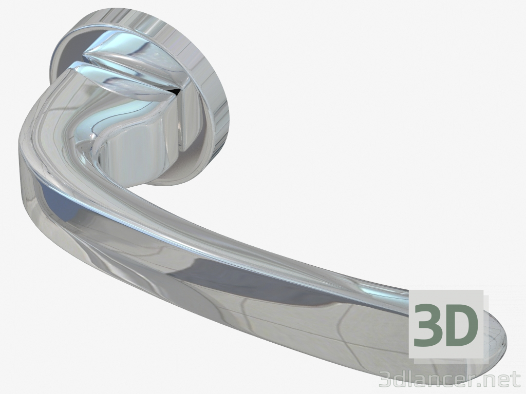 modello 3D Maniglia porta ovest (cromo lucido) - anteprima
