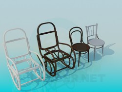 Sillón-mecedora silla y sillas