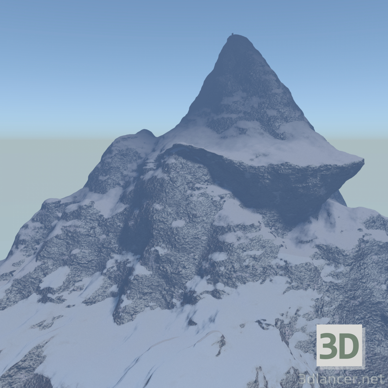 3d Снежные скалы модель купить - ракурс