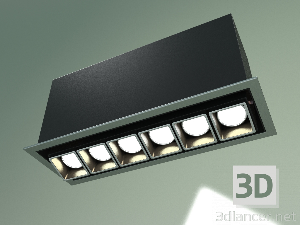 3d модель Точечный светильник RSL74109 6x2W WH+BK 4000K Rete – превью