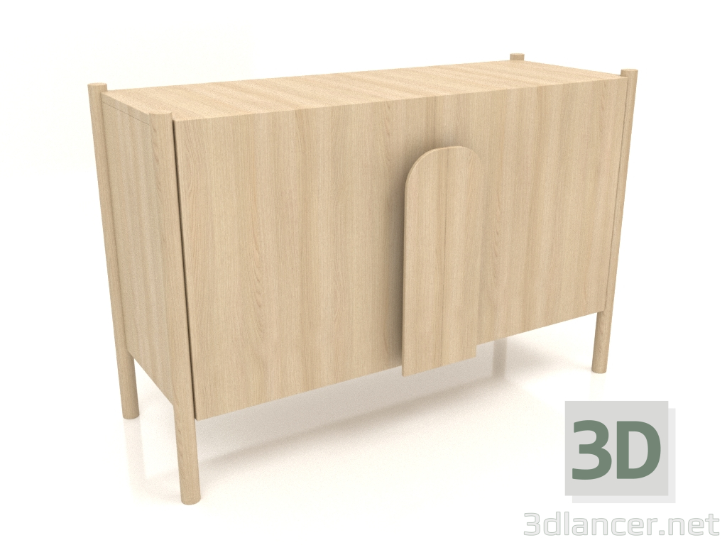 3d model Mueble TM 05 (1200x450x800, blanco madera) - vista previa