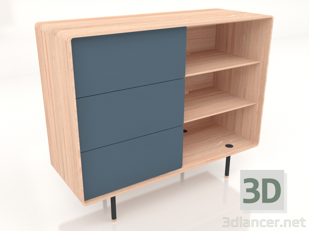 3d model Chest of drawers Fina 118 (Smokey blue) - preview