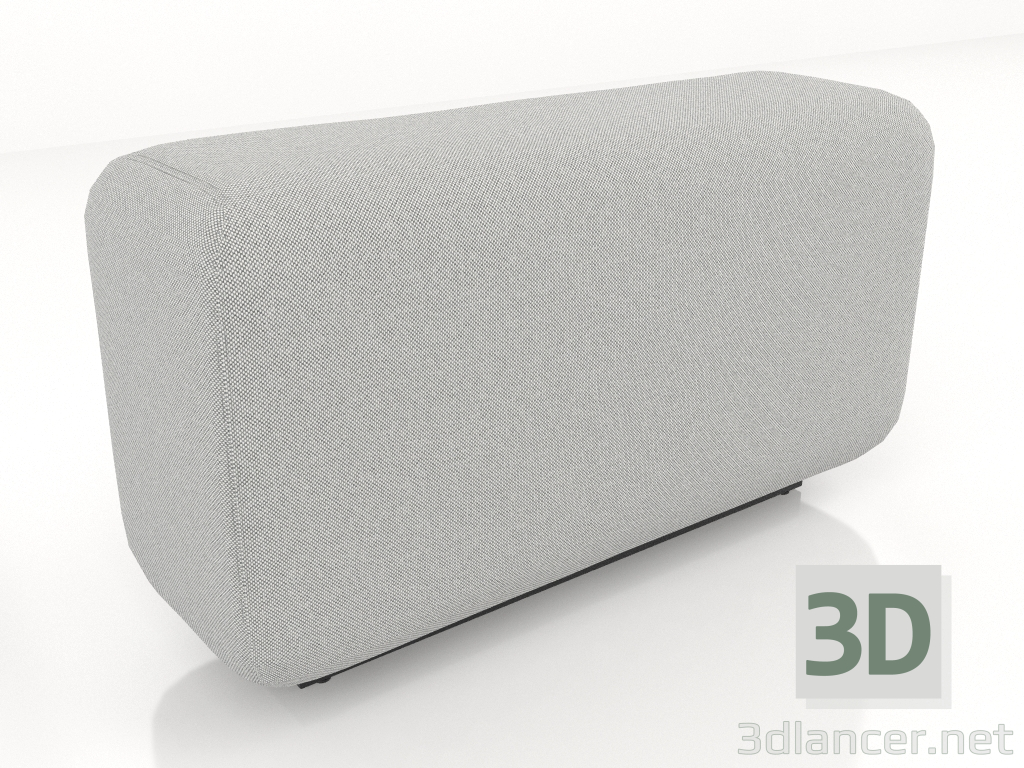 3D modeli Geri S alçak modüler kanepe - önizleme